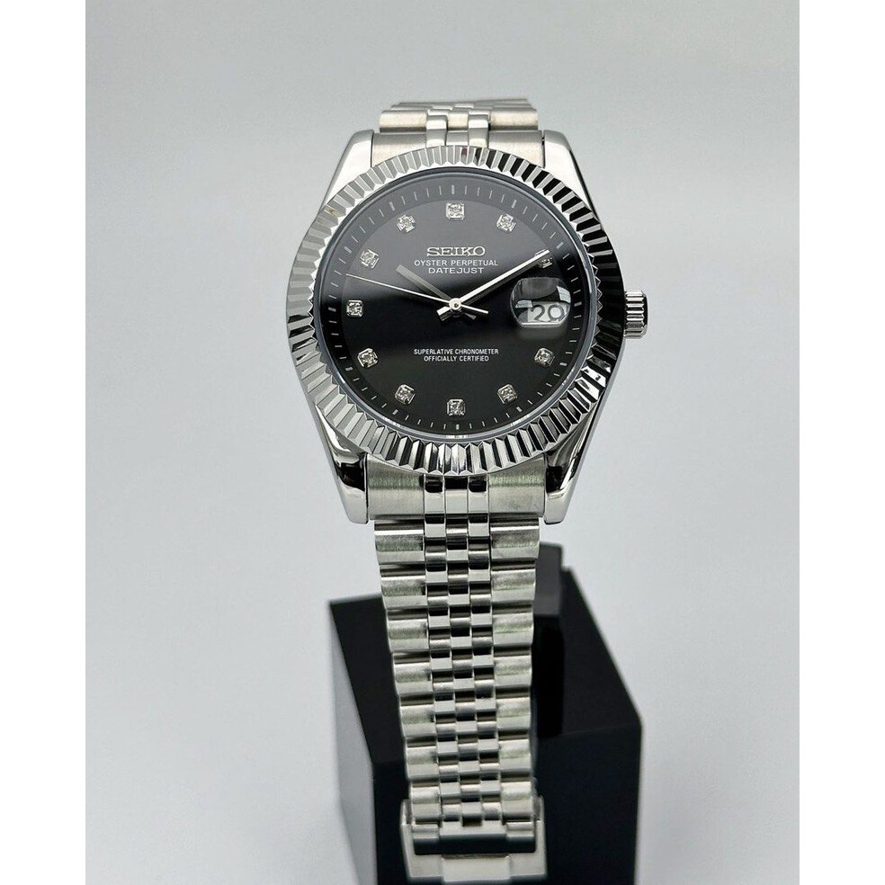 Custom Seiko Mod • Black Diamond DateJust • 41mm